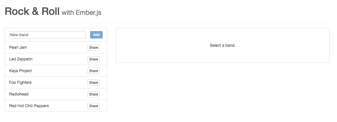 Share URLs for each band