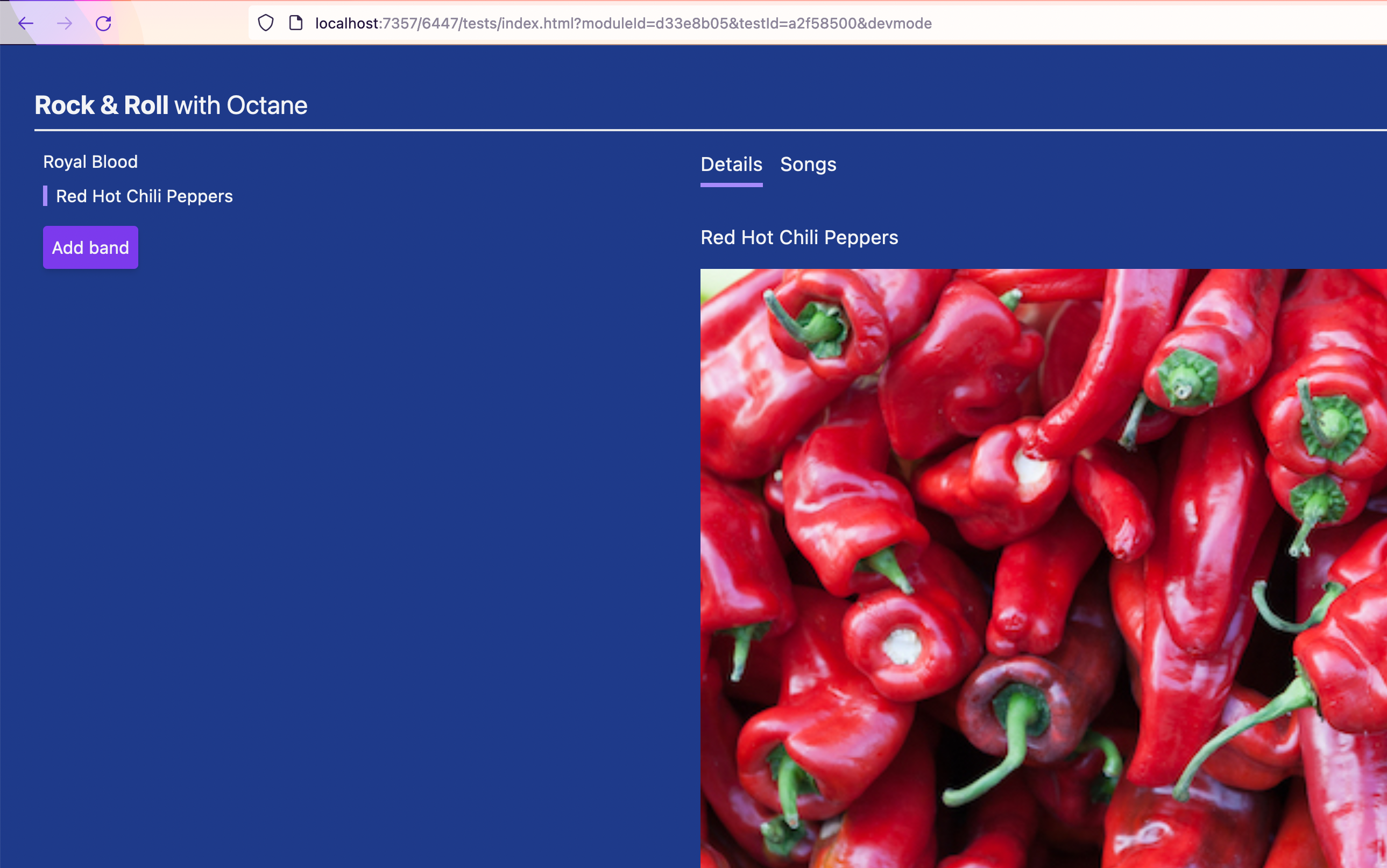 Test for creating band with uploaded image