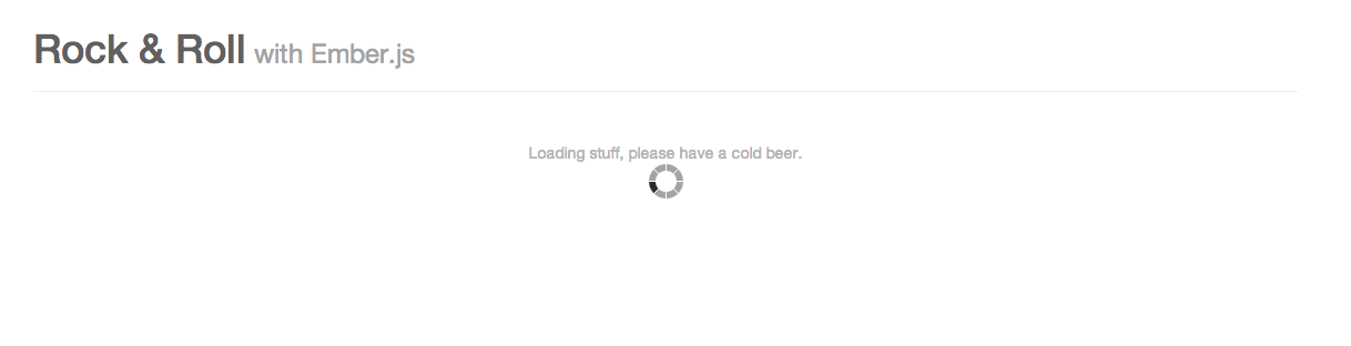 Loading indication before
