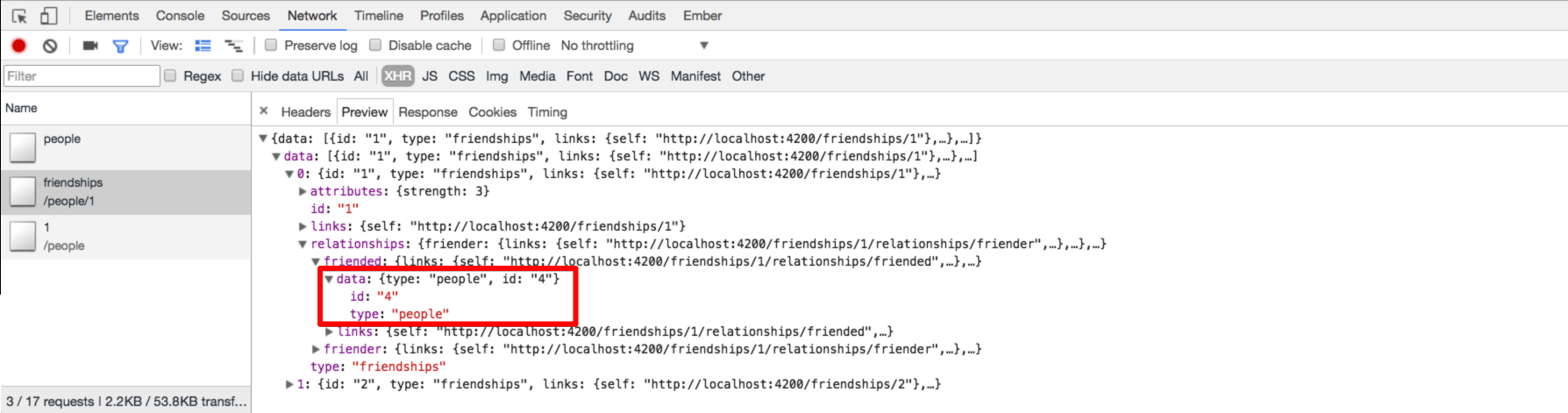 Relationship with linkage data